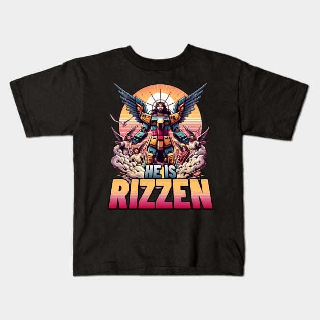 He is Rizzen! Mech Jesus! Kids T-Shirt by BankaiChu